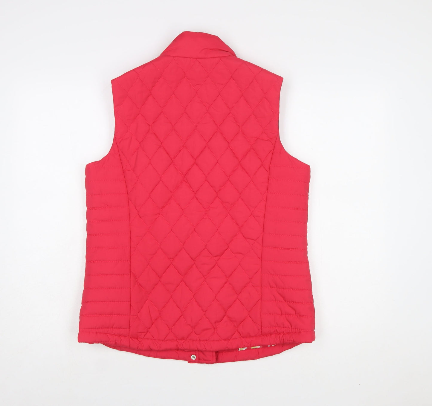 Country Rose Women's Pink Quilted Sleeveless Waistcoat Size S