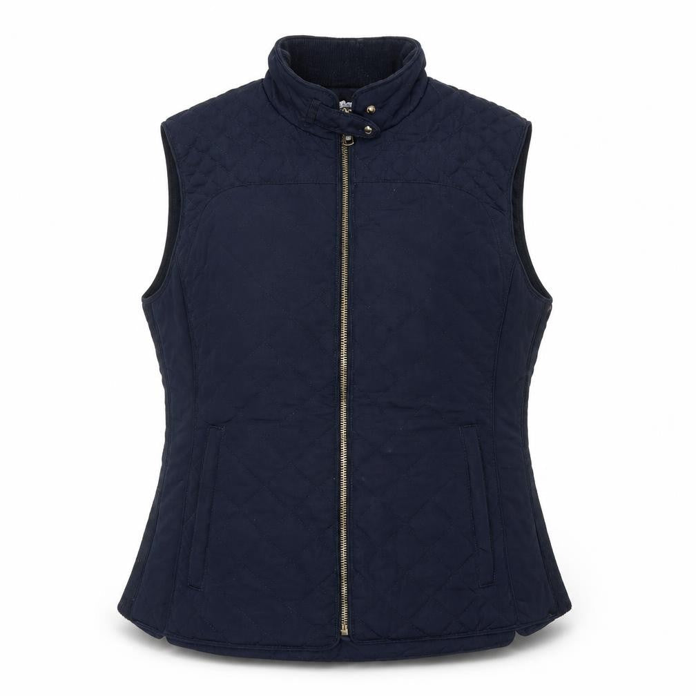 Zara Woman Blue Quilted Sleeveless Waistcoat Women's L