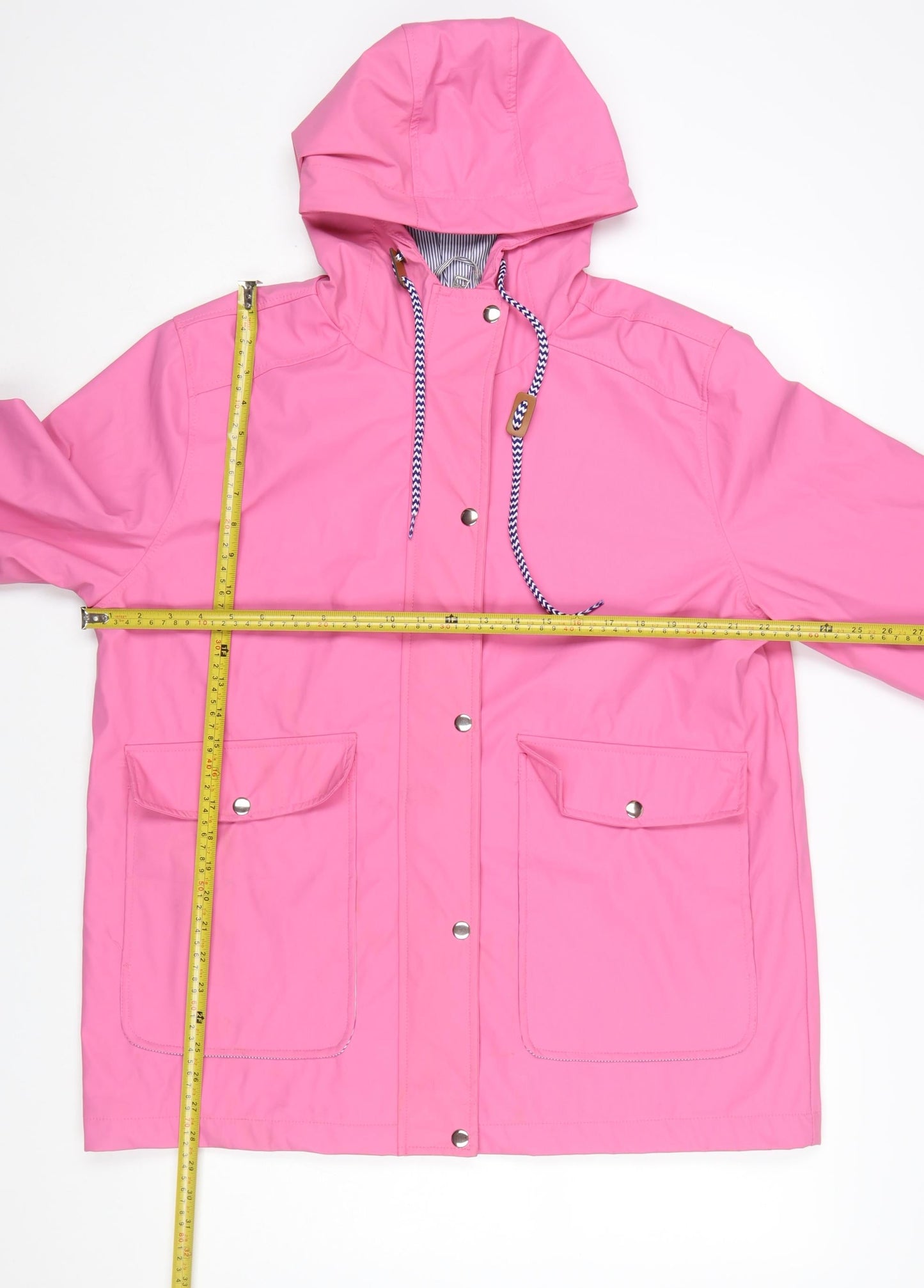 Rising Women Pink Waterproof Hooded Rain Coat XL
