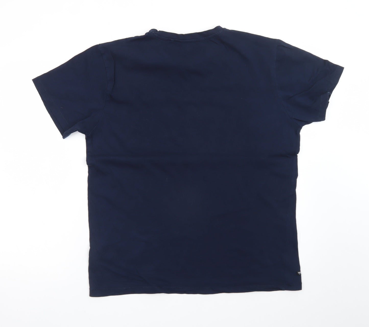 Threadbare Men's Blue Crew Neck Cotton T-Shirt Size L