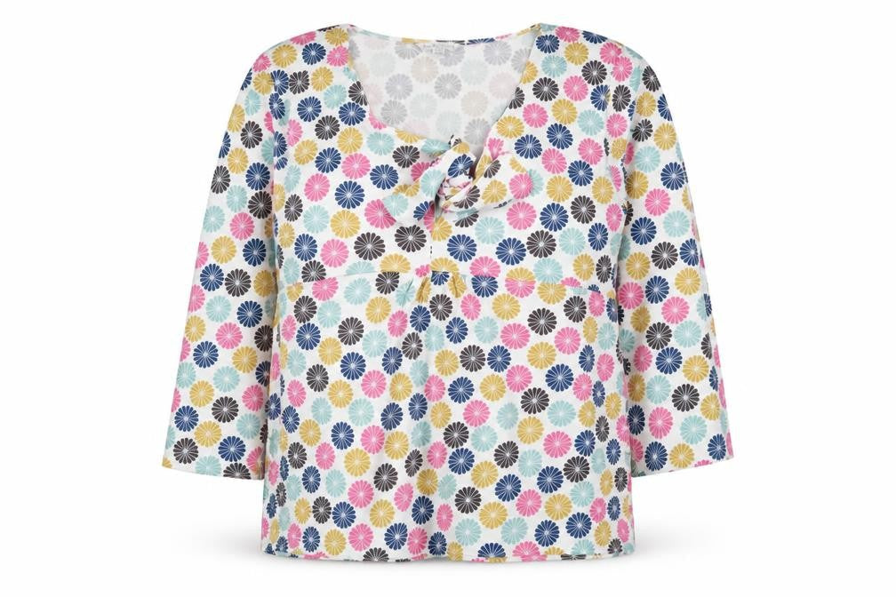 L.K. Bennett Women's Multicoloured Floral Wrap Blouse Size L