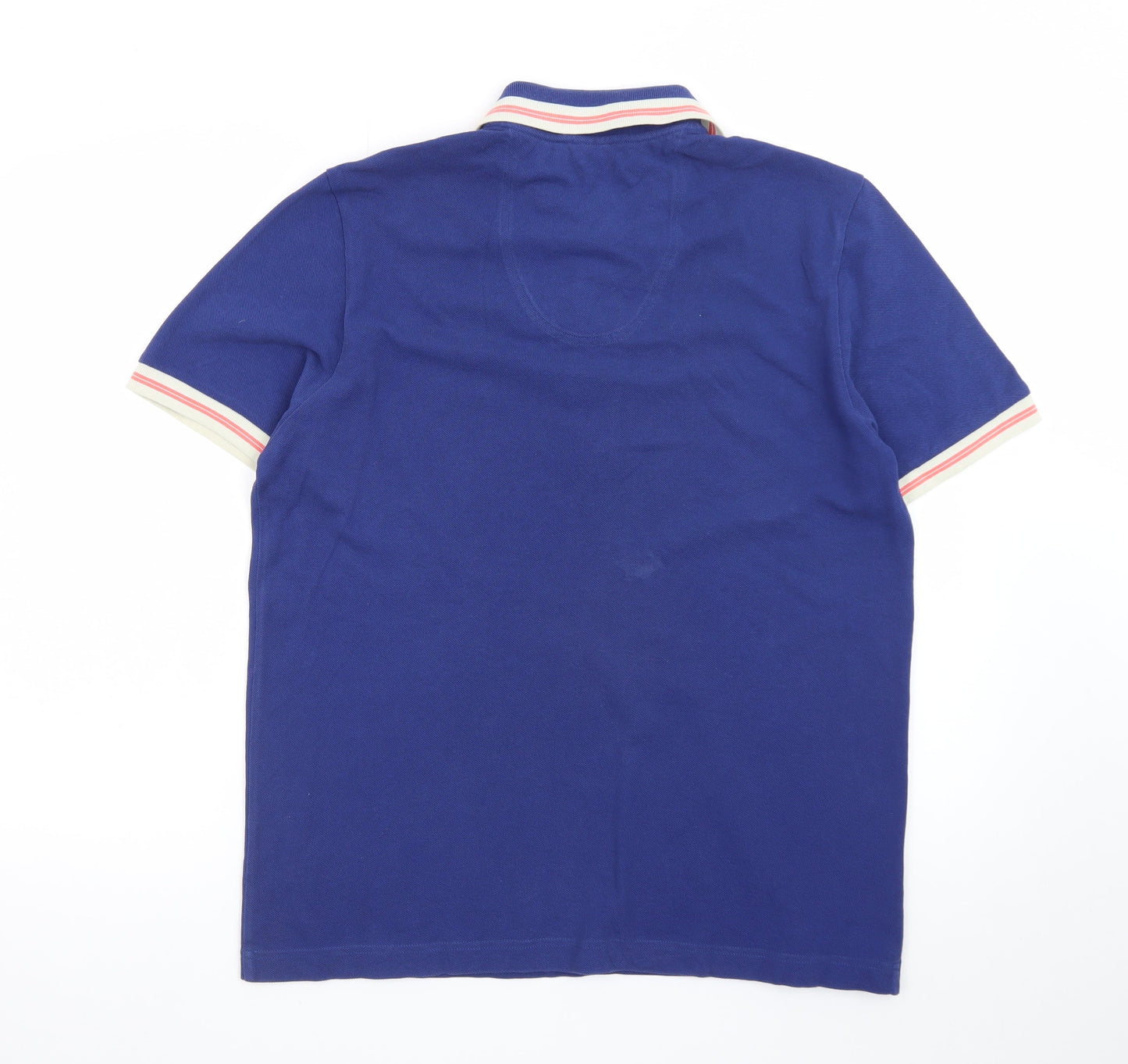 Hugo Boss Men's Blue Cotton Polo Shirt L Short Sleeve Classic Style