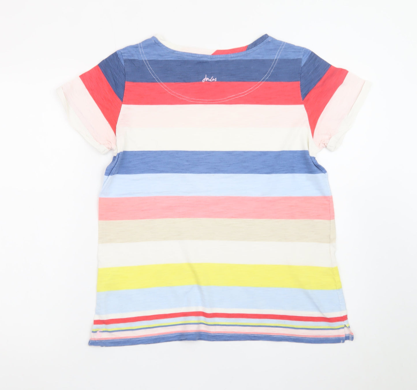 Joules Womens Multicoloured Striped Cotton T-Shirt UK 14