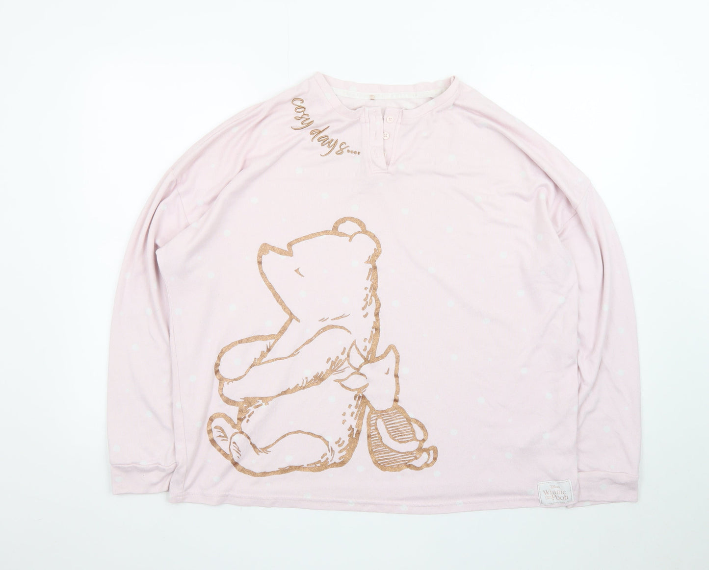 George Women’s Pink Winnie the Pooh Long Sleeve Nightshirt Size 16 T-Shirt Style