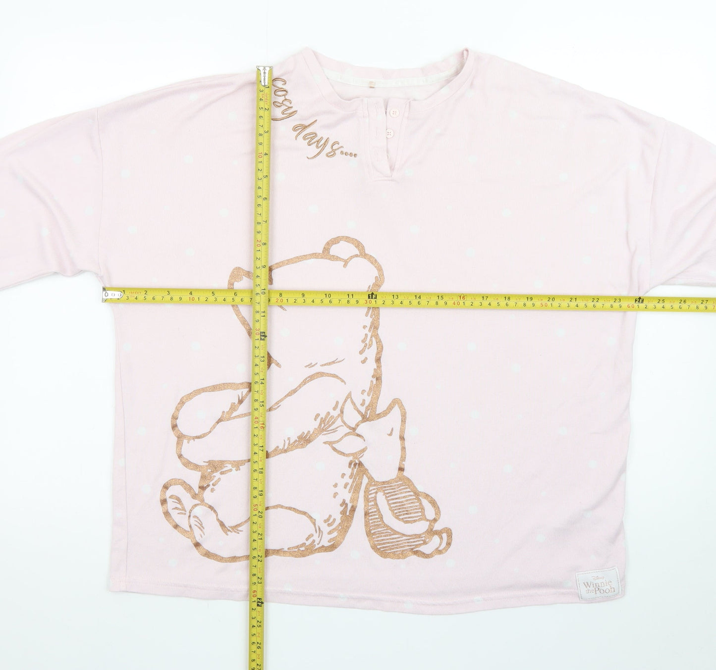 George Women’s Pink Winnie the Pooh Long Sleeve Nightshirt Size 16 T-Shirt Style