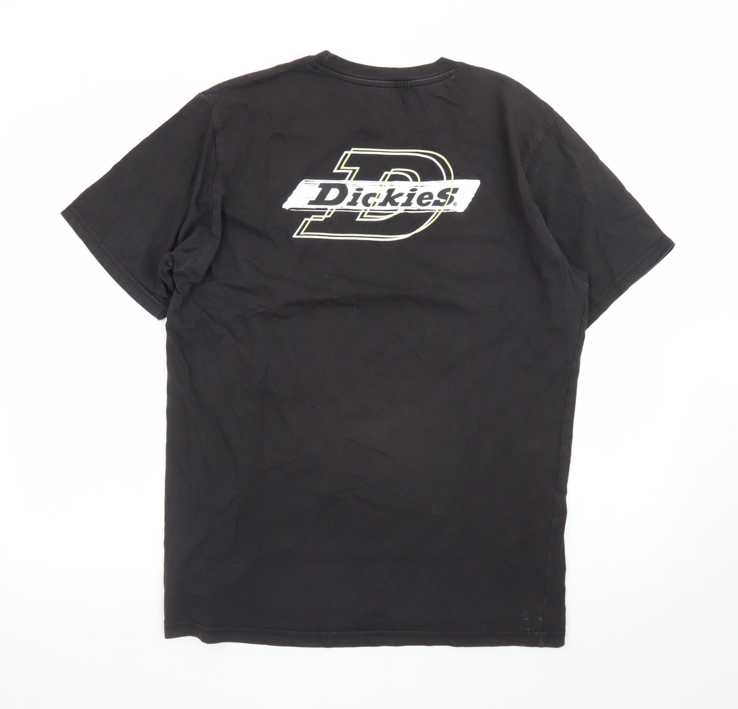 Dickies Men's Black Large Logo Graphic Cotton T-Shirt