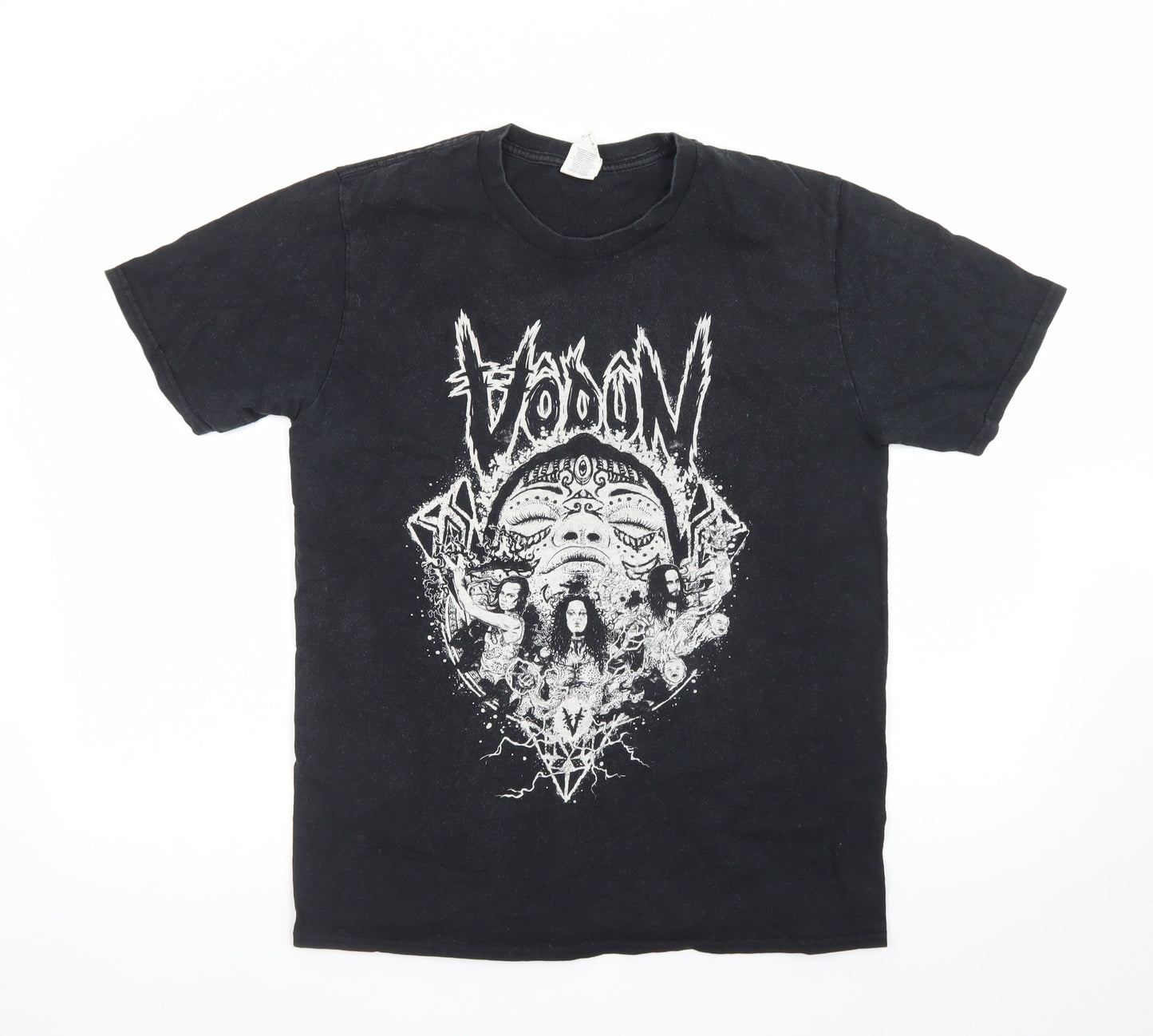 Gildan Men's Black Medium Band Graphic Rock T-Shirt