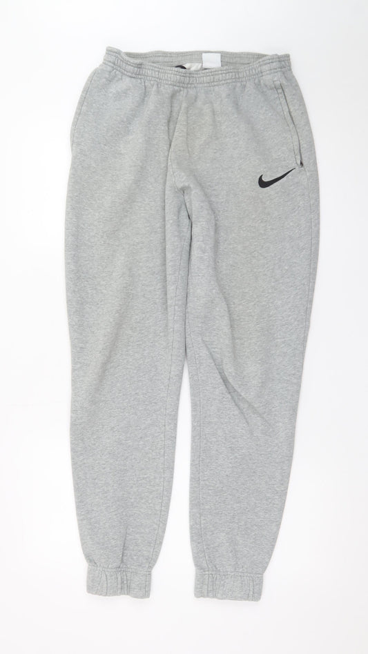 Nike Men's Grey Fleece Sweatpants M Regular Fit Tapered