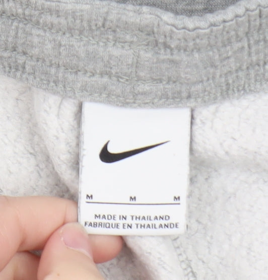 Nike Men's Grey Fleece Sweatpants M Regular Fit Tapered