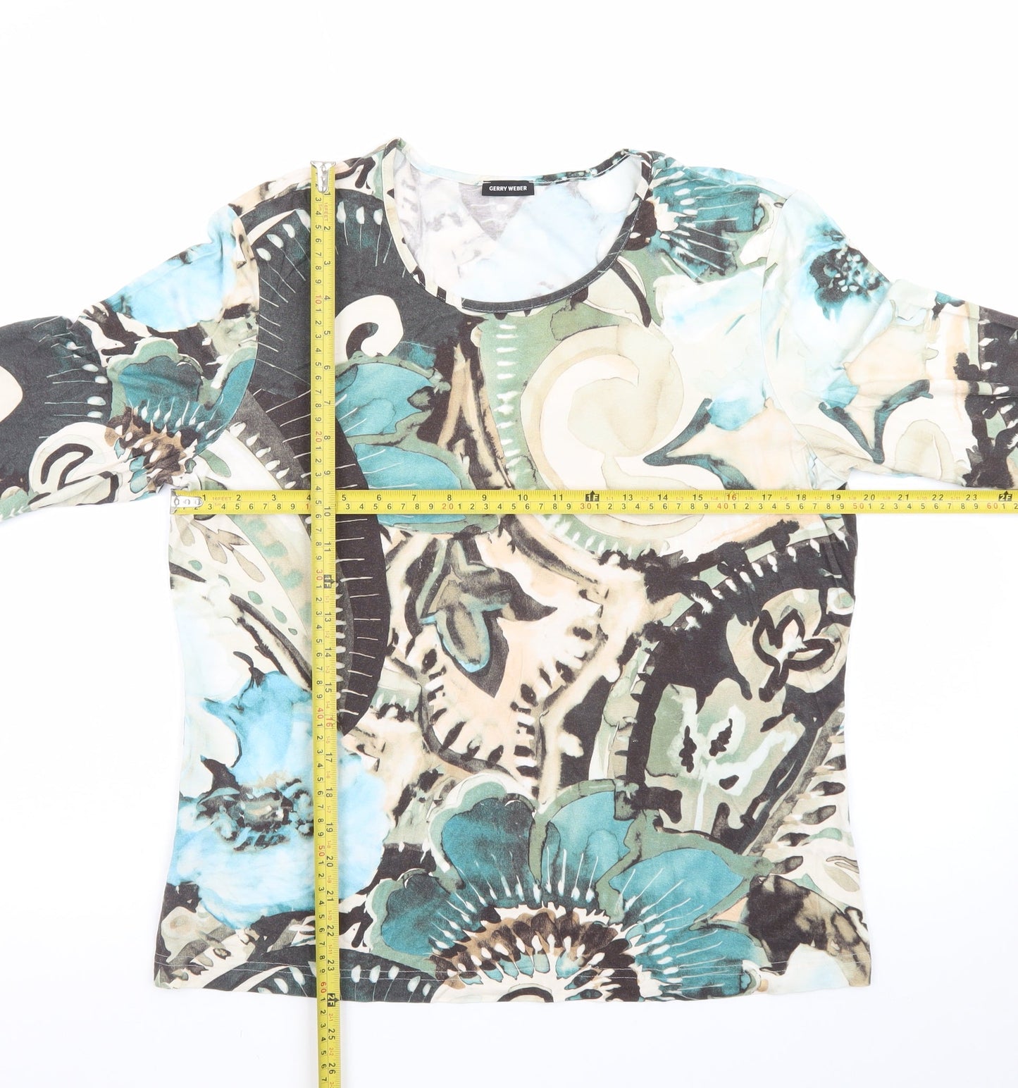 Gerry Weber Women's Multicoloured Floral Jersey Top Size 16