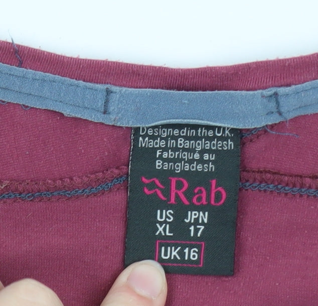 Rab Men's Purple XL Lightweight Quick Dry Crew Neck T-Shirt