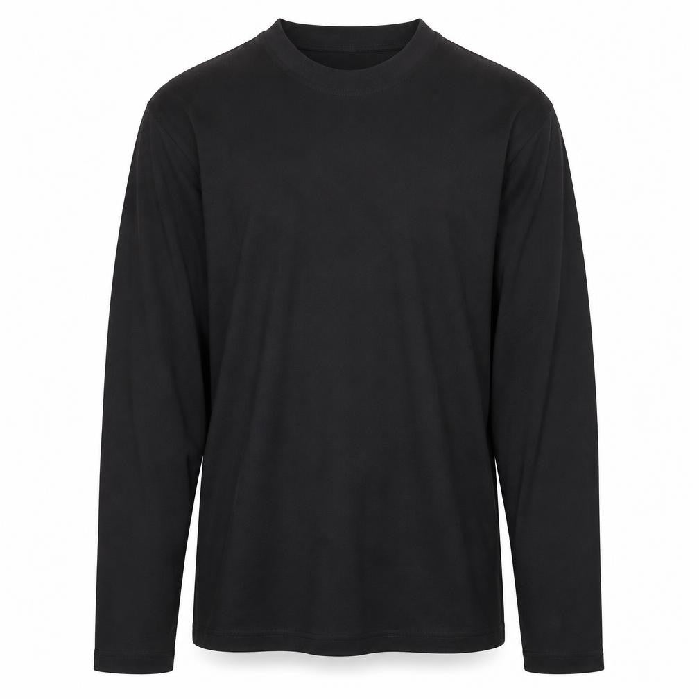 DCC Men's Black Thermal Long Sleeve Crew Neck T-Shirt Size L