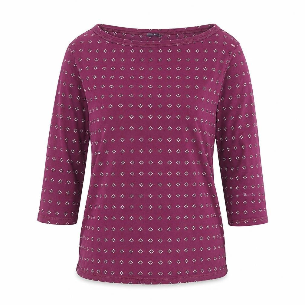 Marks & Spencer Women's Purple Geometric Jersey Top Size 16