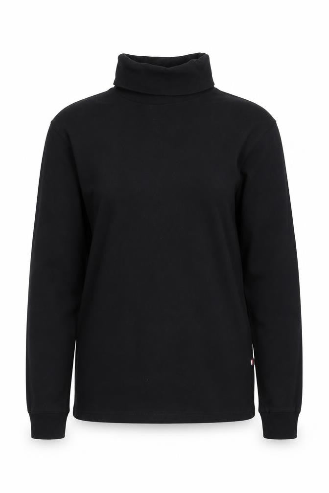 Bahob Women's Black Roll Neck Long Sleeve Basic Top Size S