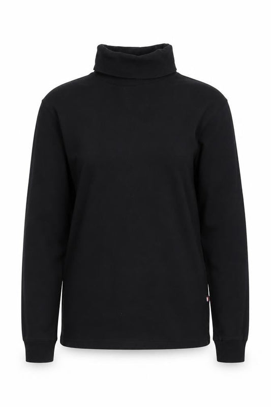 Bahob Women's Black Roll Neck Long Sleeve Basic Top Size S