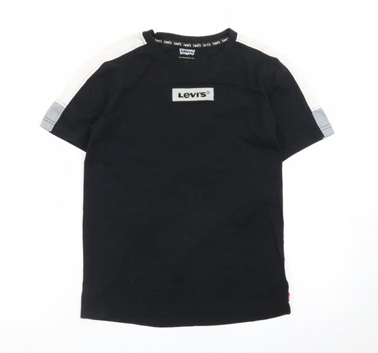 Levi's Teens Black 14 Plus Crew Neck Short Sleeve Cotton T-Shirt