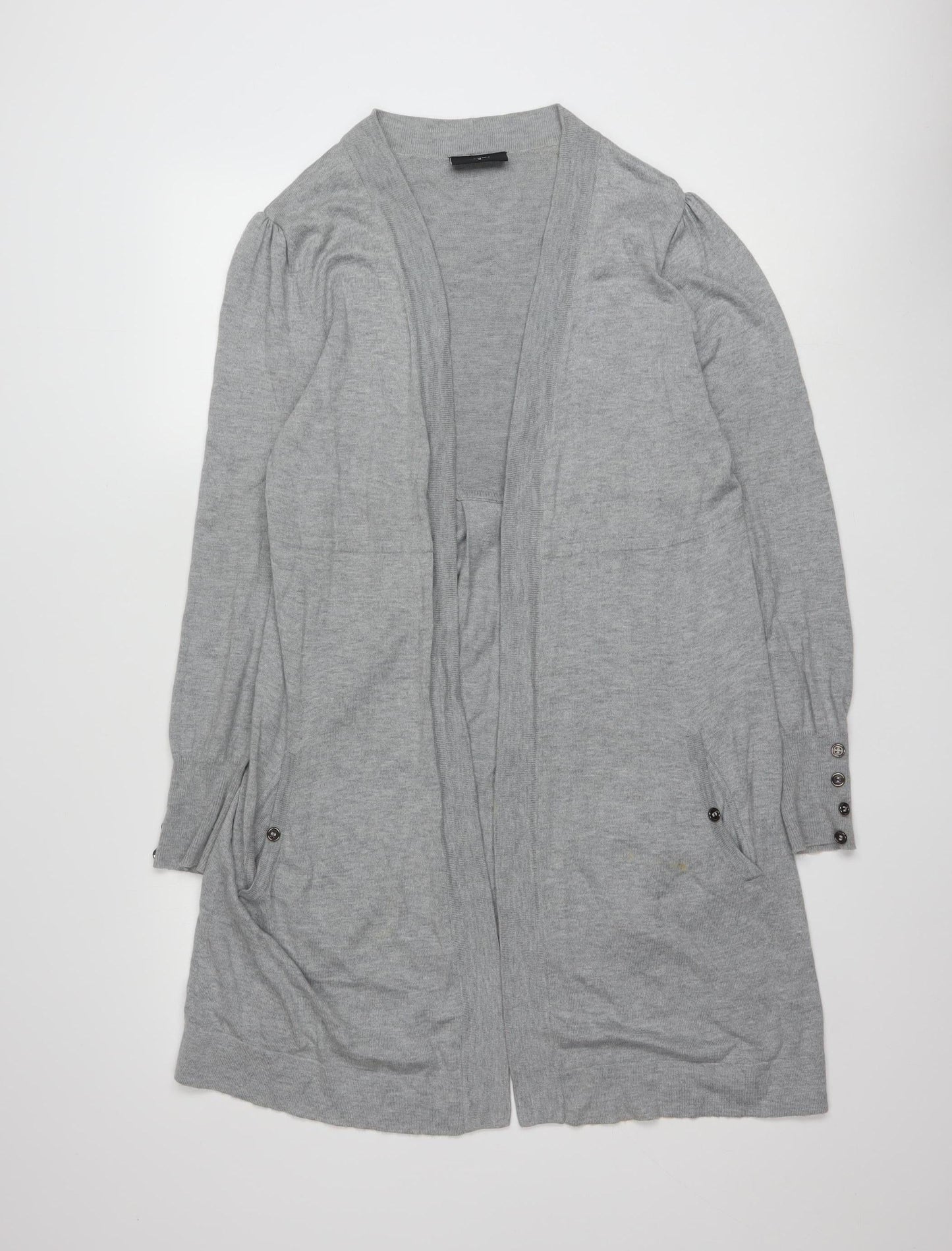 Wallis Women’s Grey Longline Knit Cardigan Size 14