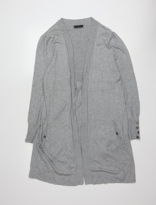 Wallis Women’s Grey Longline Knit Cardigan Size 14