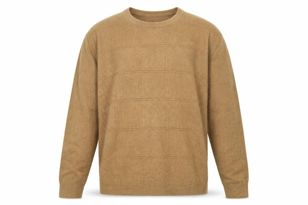 Dockers Men's Beige Acrylic Crew Neck Pullover Jumper XL