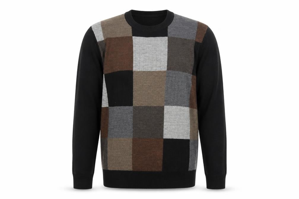 Dockers Men's Multicoloured Check Knit Acrylic Jumper L