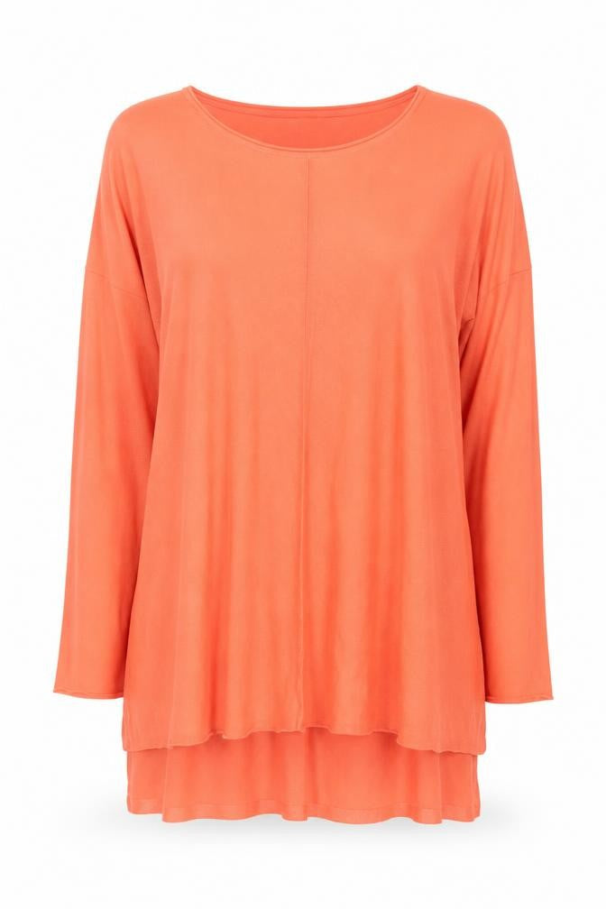 H&M Women’s Orange Long Sleeve Relaxed Tunic Jumper Size 12