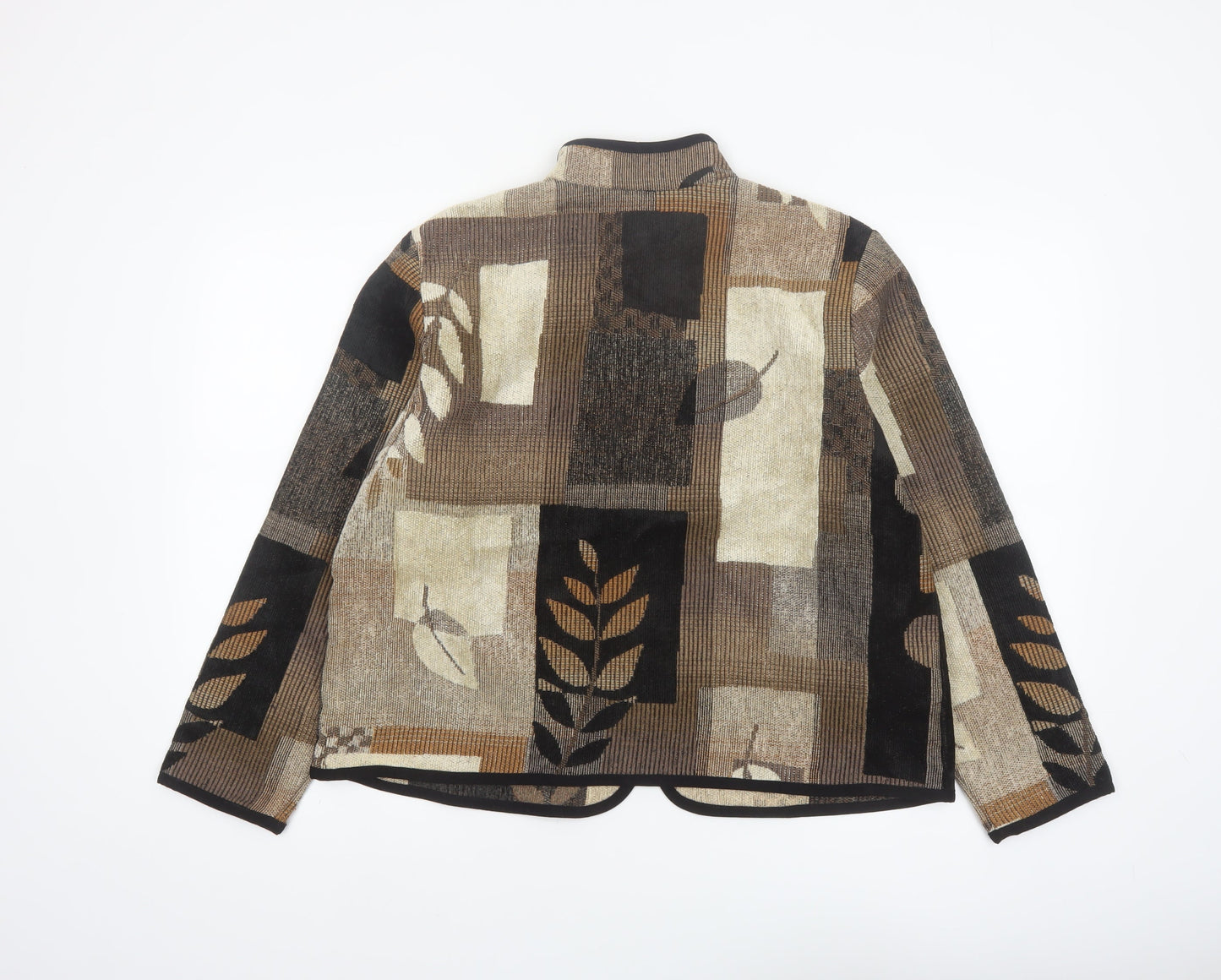 Coldwater Creek Unisex Multicoloured Geometric Knit Jacket L