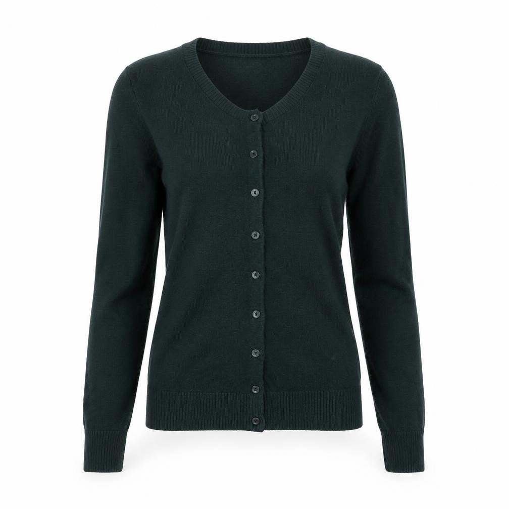 Gap Women’s Green XS Crew Neck Button Cardigan Long Sleeve Cotton Blend