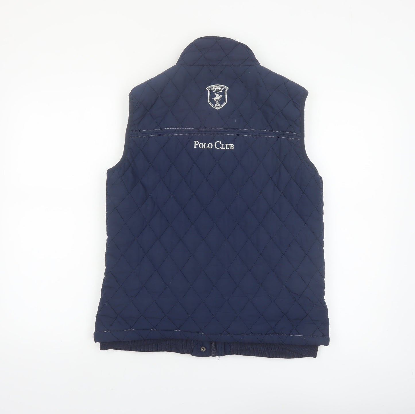Beverly Hills Polo Club Women's Blue Quilted Waistcoat Size 12