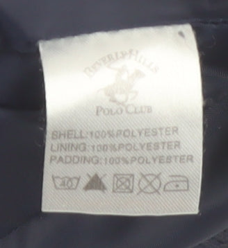 Beverly Hills Polo Club Women's Blue Quilted Waistcoat Size 12