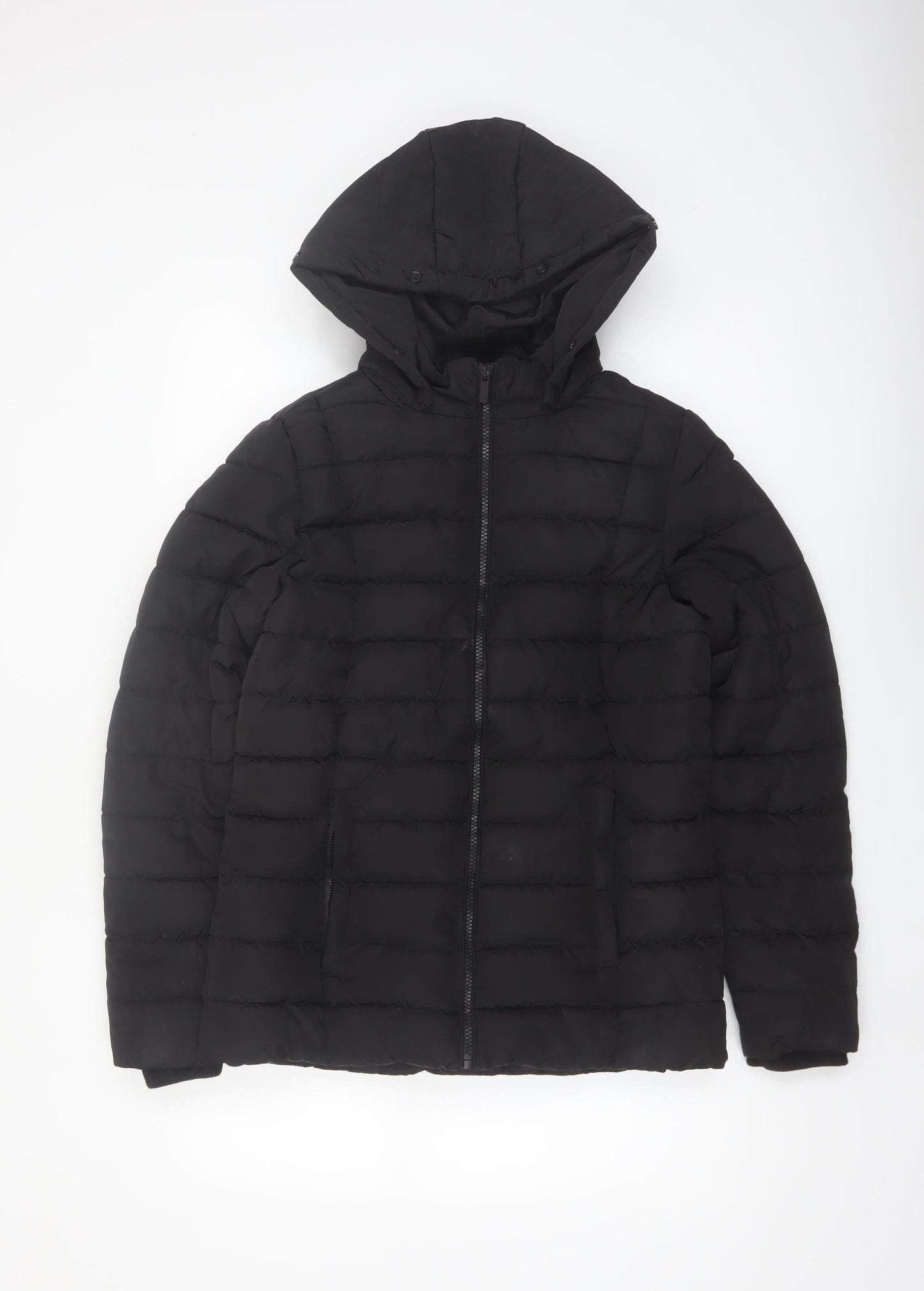 Firetrap Womens Black Hooded Puffer Jacket Size 8