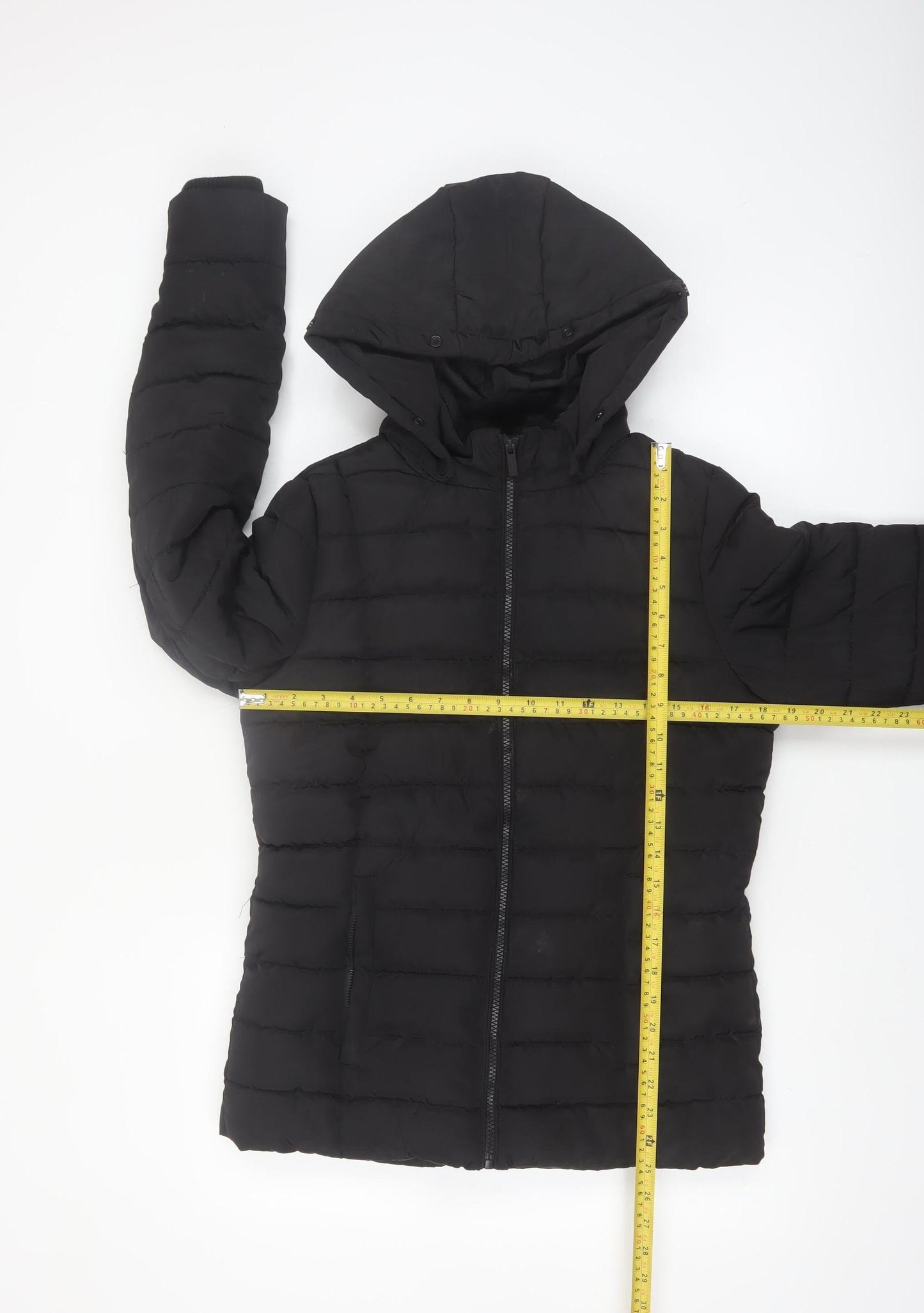 Firetrap Womens Black Hooded Puffer Jacket Size 8