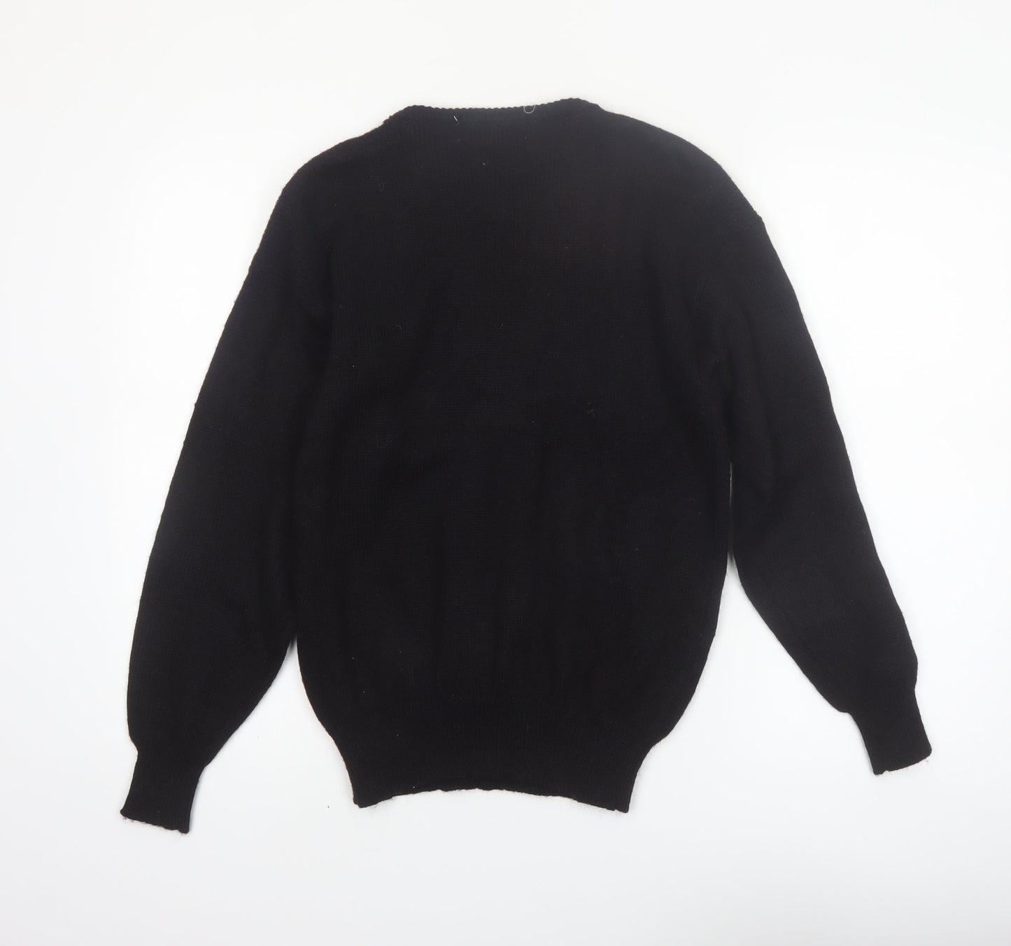 Sensations Womens Black Sequin Bow 80s Vintage Jumper M