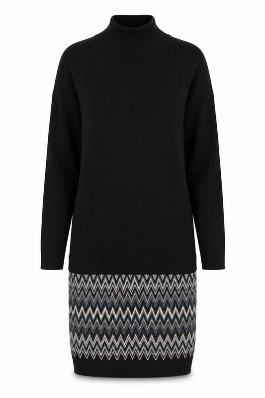 Cynthia Rowley Women’s Black Wool Knit Jumper Dress L