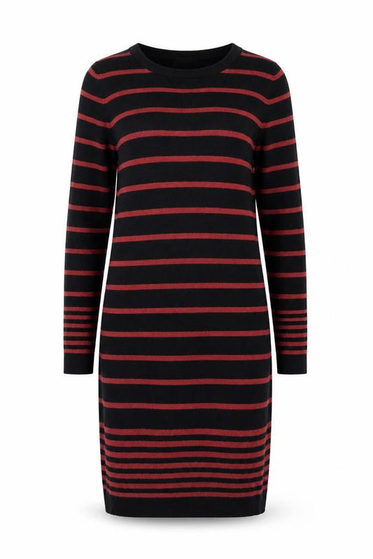 Marks & Spencer Women Black Striped Jumper Dress Size 10