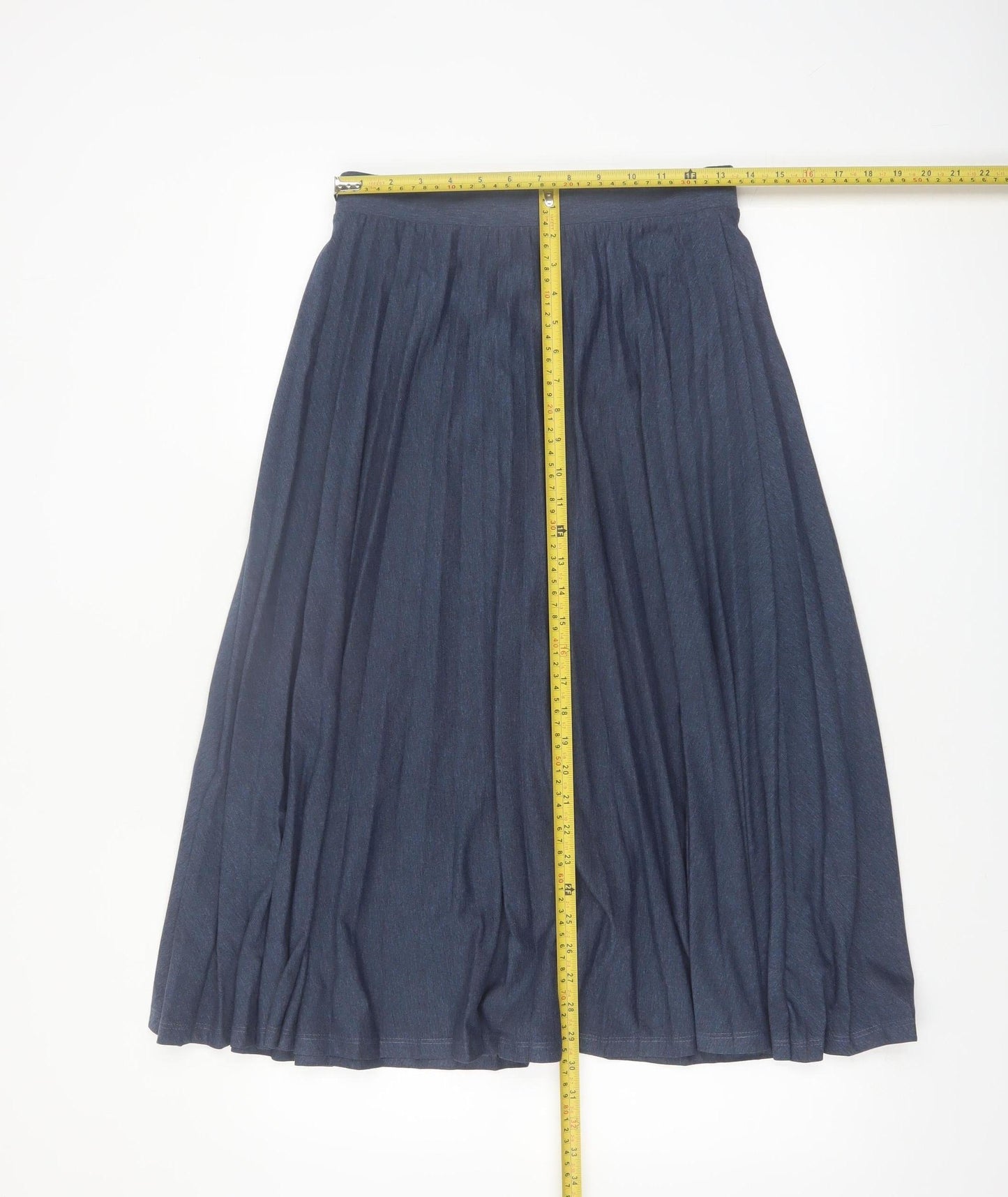 Marks and Spencer Women Blue Size 8 Pleated Midi Skirt