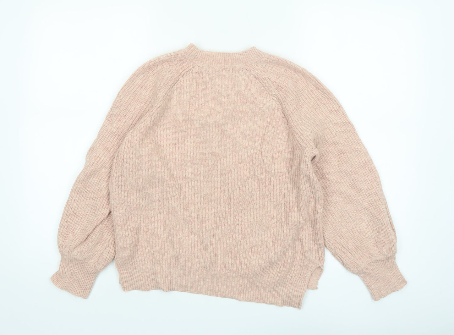 Marks and Spencer Womens Pink Alpaca Blend Crew Neck Jumper Size Small