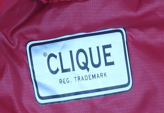 Clique Men's Red XL Puffer Jacket Lightweight Insulated Winter Coat
