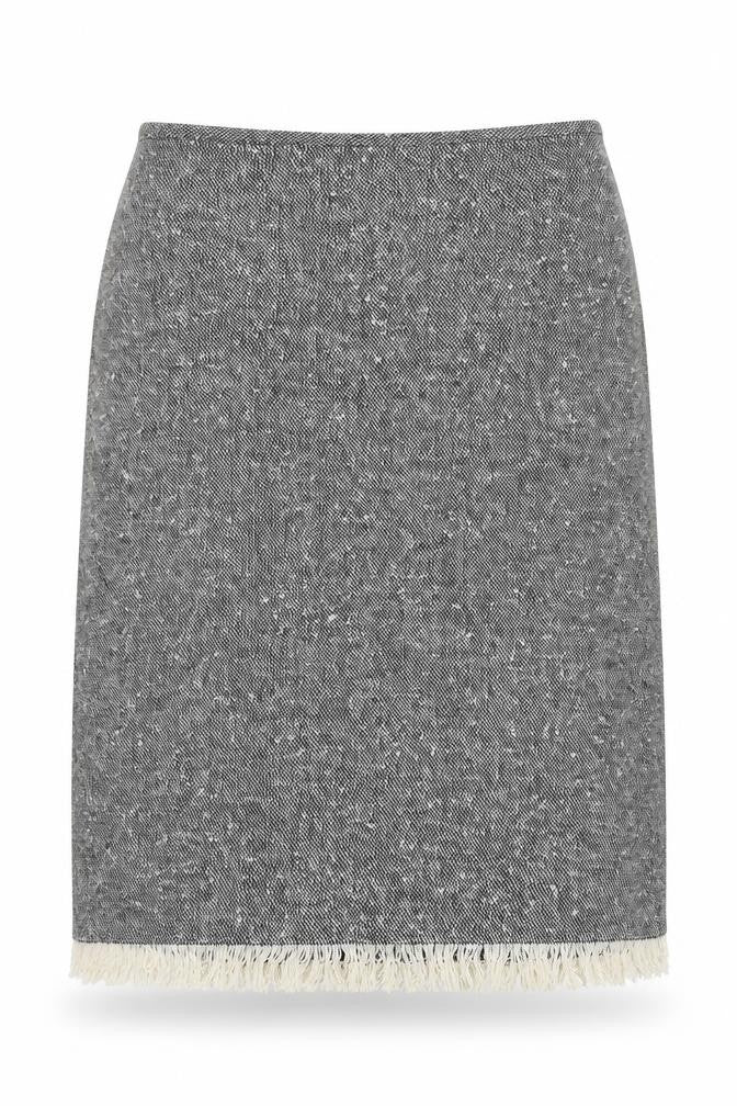 St Bernard Women’s Grey Tweed Wool Blend Pencil Skirt Size 14