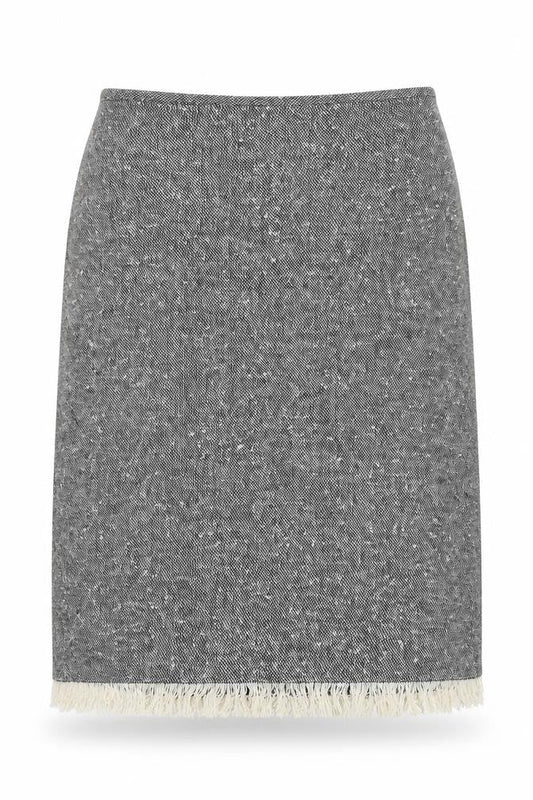 St Bernard Women’s Grey Tweed Wool Blend Pencil Skirt Size 14