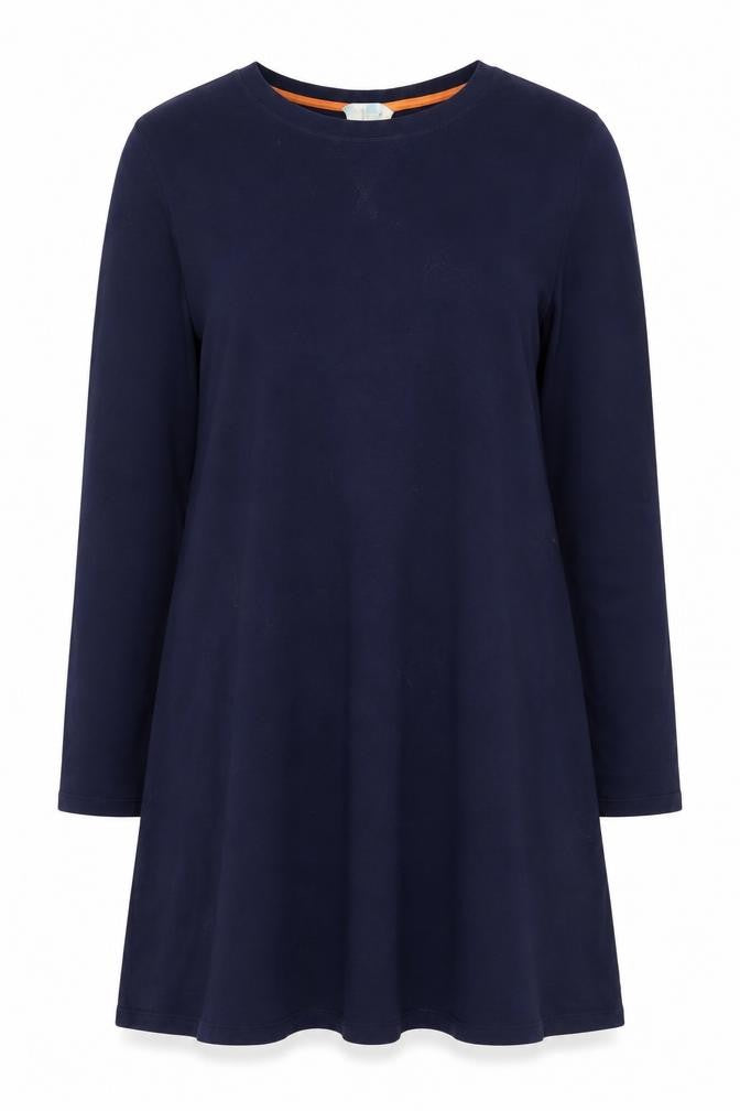 Boden Women Blue Cotton Long Sleeve Shift Dress UK 14