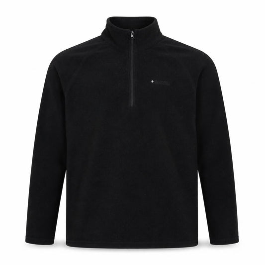 Mountain Warehouse Mens Black Fleece Pullover Sweatshirt L