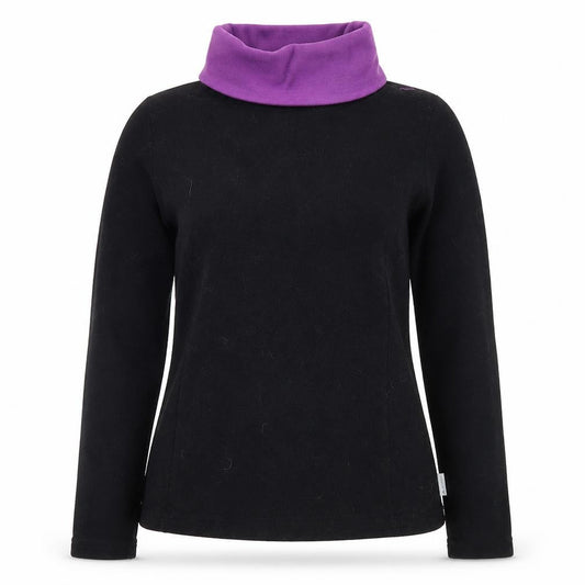Oxylane Women's Black Purple Pullover Fleece Sweatshirt Size 12