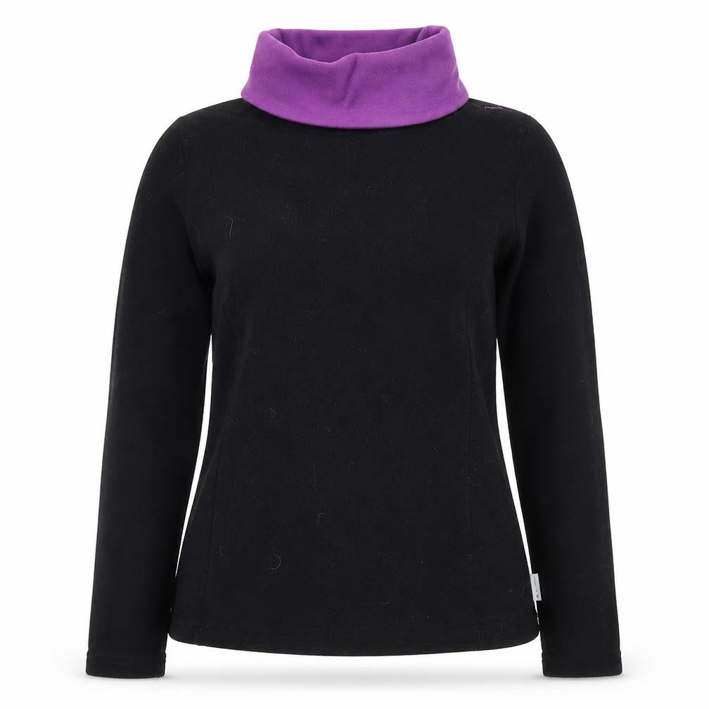 Oxylane Women's Black Purple Pullover Fleece Sweatshirt Size 12