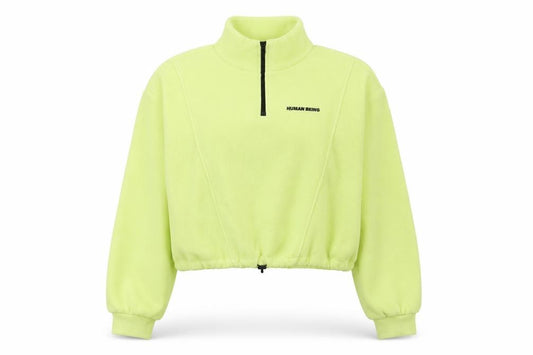H&M Divided Women’s Green 1/2 Zip Fleece Pullover Sweatshirt S