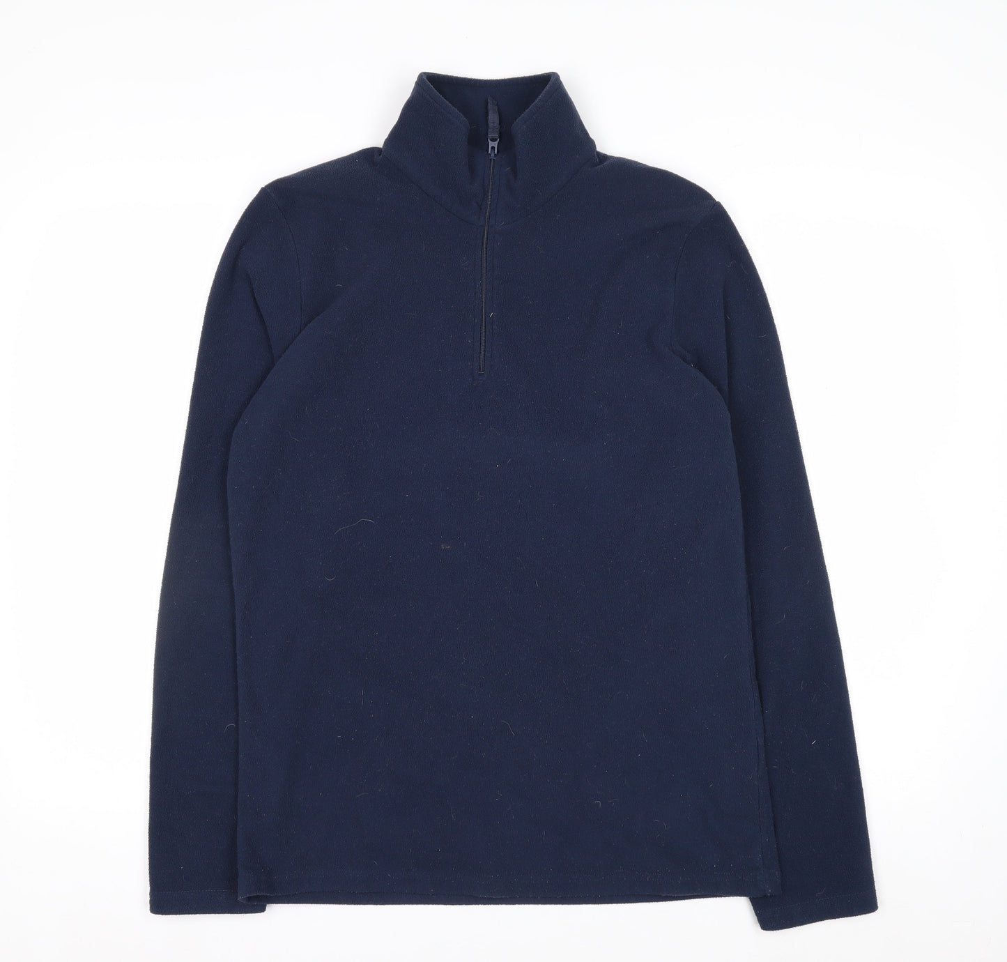Mountain Warehouse Men’s Blue 1/4 Zip Fleece Pullover Sweatshirt M
