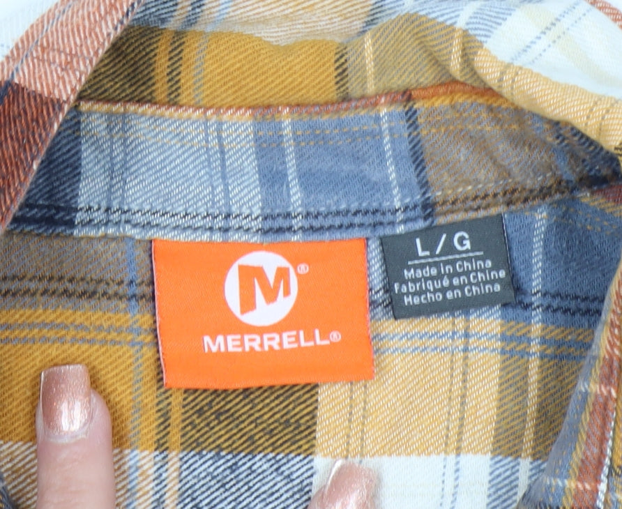 Merrell Men's Multicoloured Cotton Flannel Check Shirt Size L