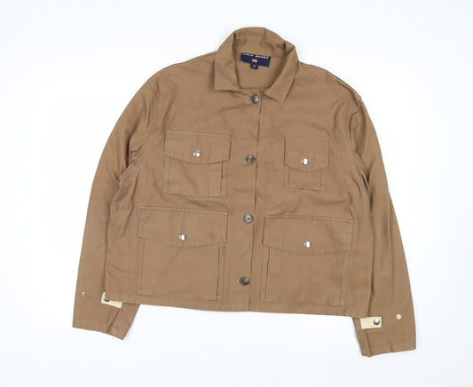 Polo Sport Ralph Lauren Women Brown Cotton Utility Jacket M