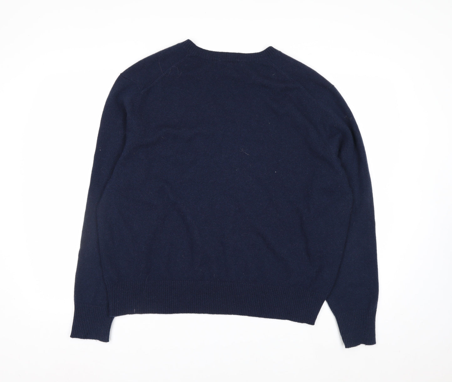 Marks and Spencer Men’s Blue Cashmere V-Neck Jumper XL