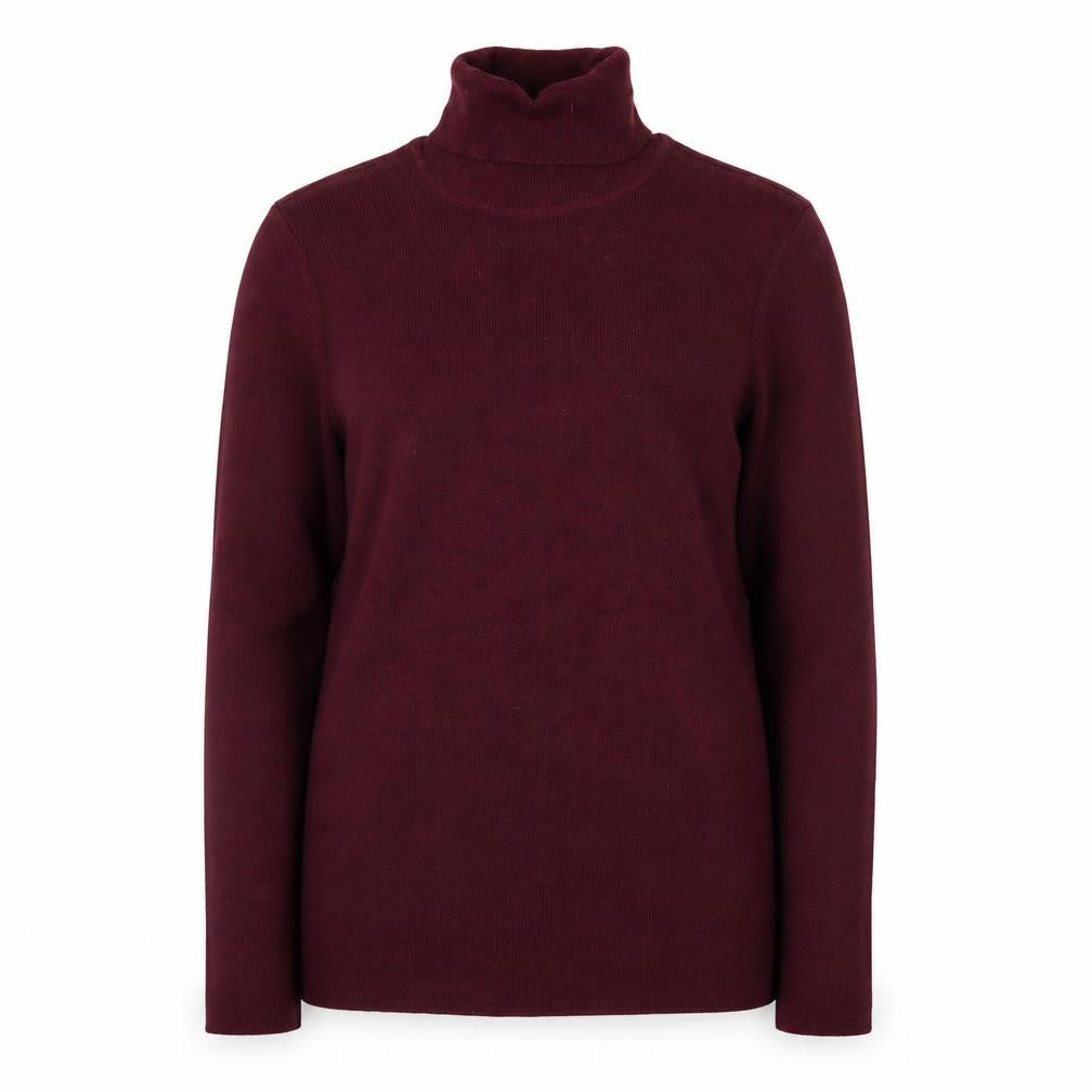 Chico's Women's Red Roll Neck Long Sleeve Pullover Jumper Size S