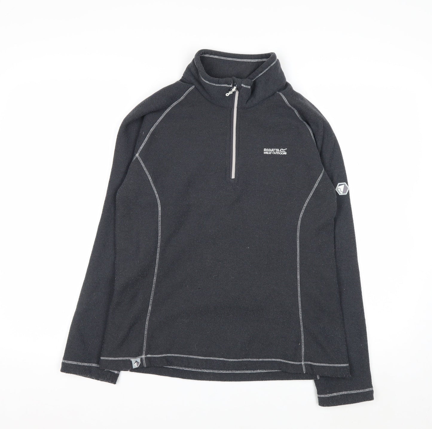 Regatta Great Outdoors Women's Black Fleece 1/2 Zip Pullover UK 10